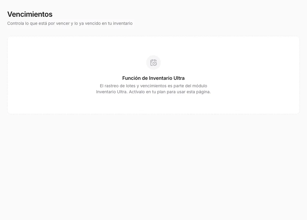 Listado de vencimientos con lotes vencidos y por vencer